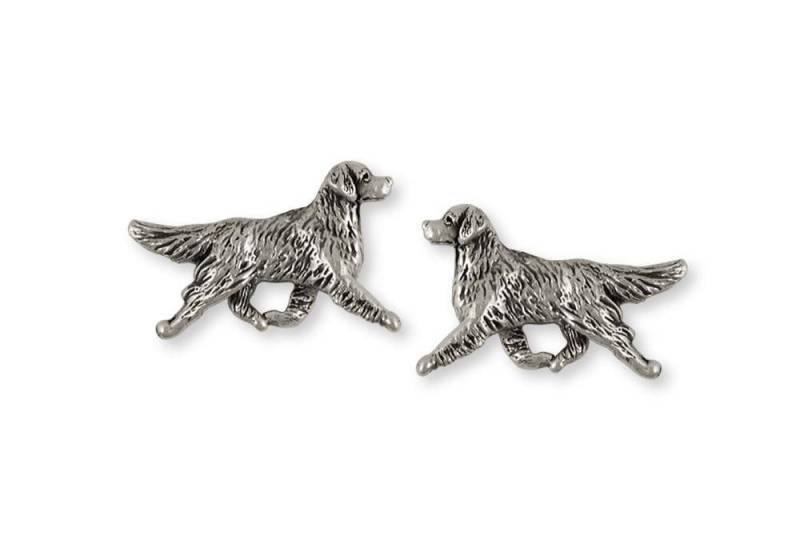 Golden Retriever Manschettenknöpfe Schmuck Sterling Silber Handmade Hund Gr41-Cl von Efsterling