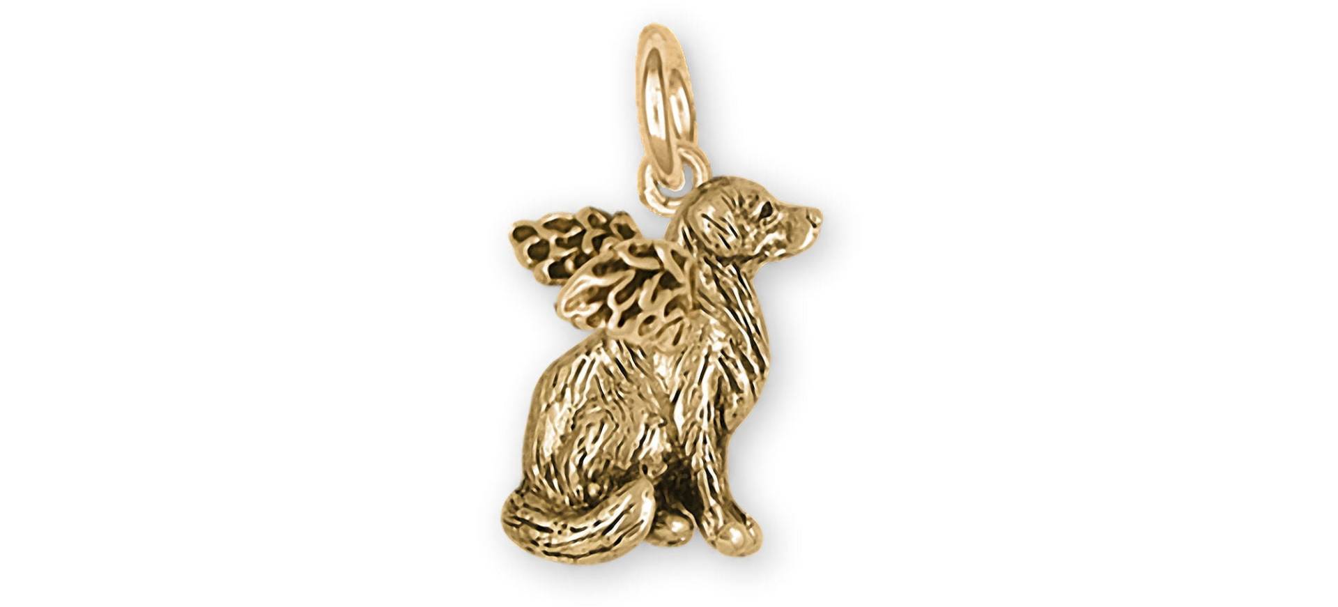 Golden Retriever Schmuck 14K Gelbgold Handmade Charm Gdn2-Acg von Efsterling