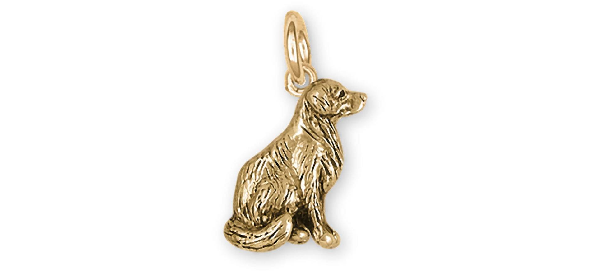 Golden Retriever Schmuck 14K Gelbgold Handmade Charm Gdn2-Cg von Efsterling