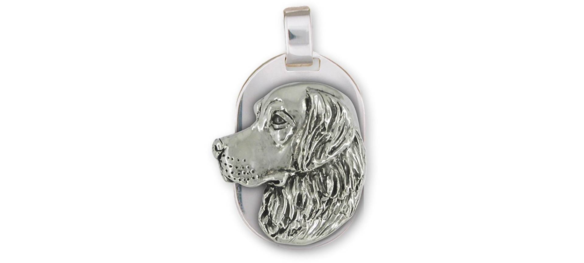 Golden Retriever Schmuck Sterling Silber Handarbeit Goldener Ruhestand Mann Anhänger Gdr1-Dt von Efsterling