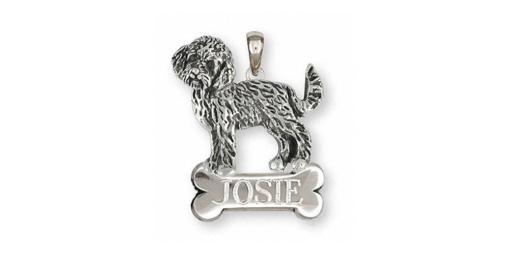 Goldendoodle Anhänger Schmuck Sterling Silber Handgemachte Hund Gdl1-Np von Efsterling