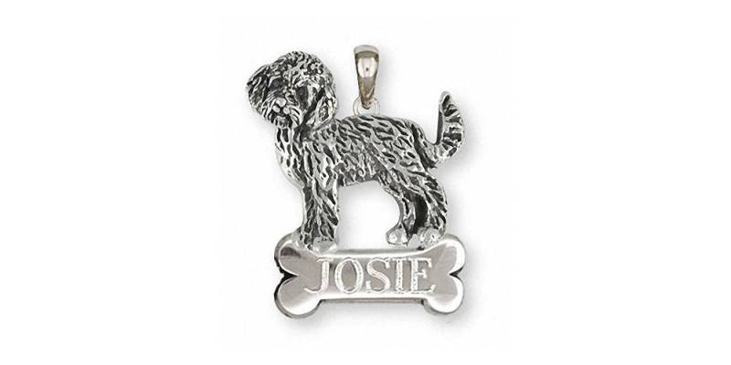Goldendoodle Anhänger Schmuck Sterling Silber Handgemachte Hund Gdl1-Np von Efsterling