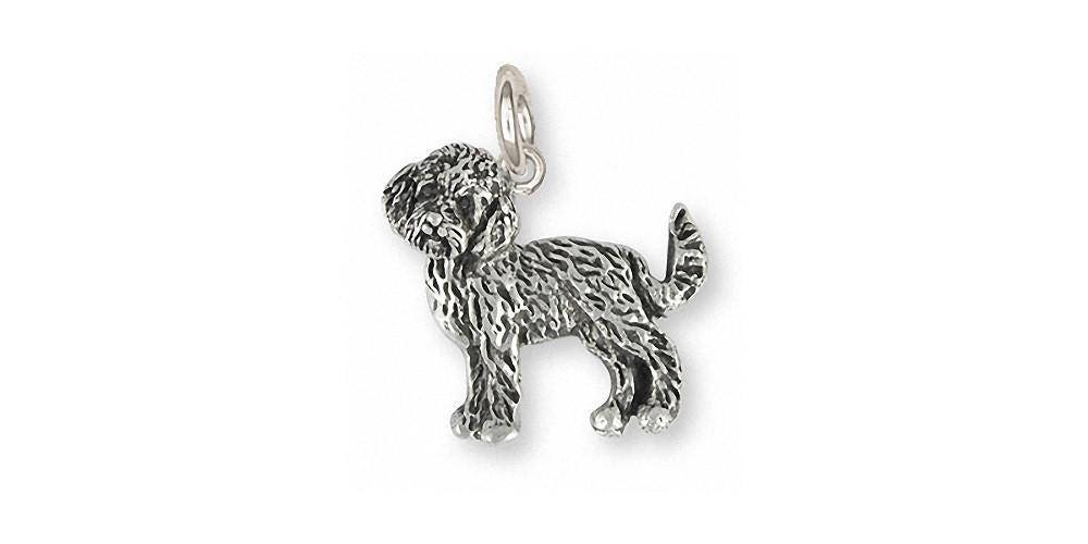 Goldendoodle Charm Schmuck Sterling Silber Handgemachte Hundeanhänger Gdl1-C von Efsterling