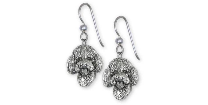 Goldendoodle Schmuck Sterling Silber Handgemachte Ohrringe Gdl11-E von Efsterling