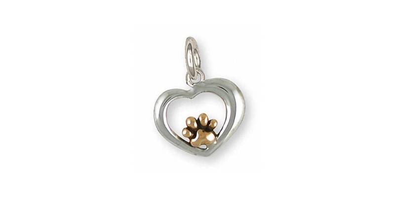 Hund Pfote Schmuck Charme Silber Und Gold Handgemachte Hpt-Ttc von Efsterling