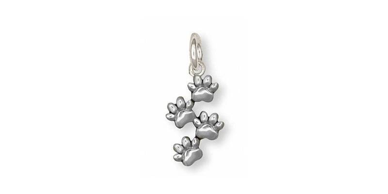 Hund Pfote Schmuck Charme Sterling Silber Handgemachte Hundeanhänger Paw4-C von Efsterling