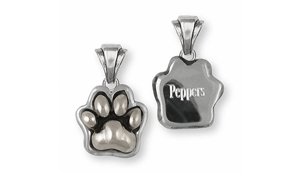 Hund Pfote Schmuck Hundepfote Anhänger Sterlingsilber Handgemachter Pz3-P Hund Pfote Schmuck Hundepfote Anhänger Sterlingsilber Handgemachter Pz3-P von Efsterling