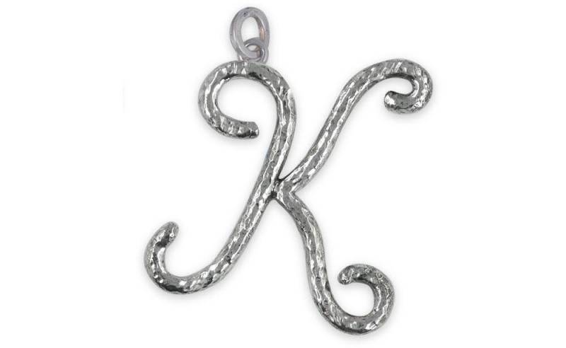 Initial Schmuck Anhänger Sterling Silber Handgemacht Personalisierte Init-Kp von Efsterling