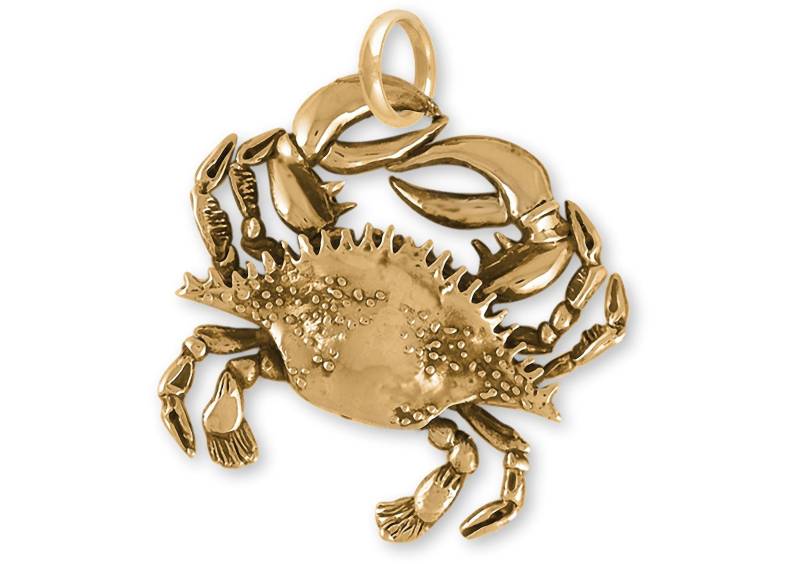 Krabbe Schmuck 14K Gold Handgemachte Anhänger Crb2-Pg von Efsterling
