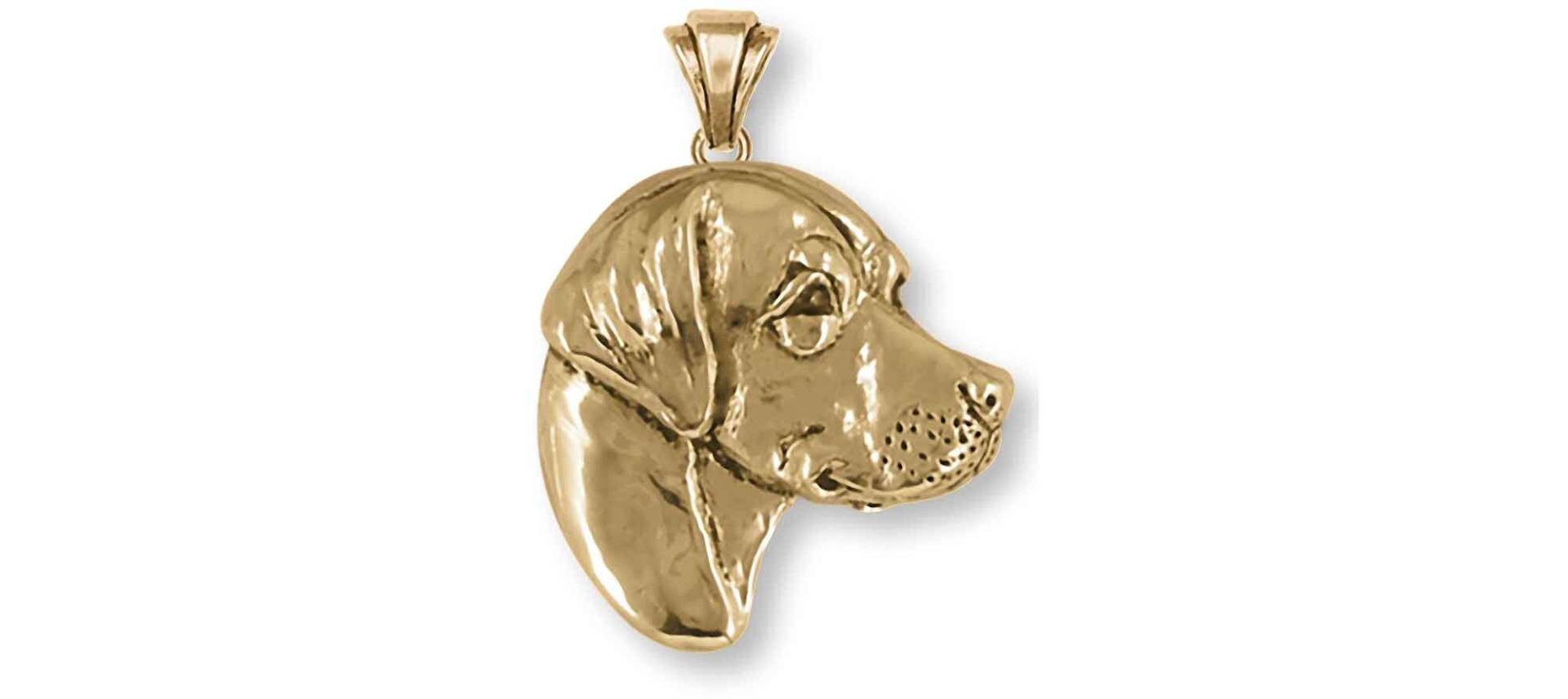 Labrador Retriever Schmuck 14K Gelbgold Handgemacht Anhänger lb14-Pg von Efsterling