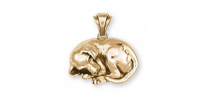 Labrador Retriever Schmuck Anhänger 14K Gold Handarbeit Hund Chd2-Pg von Efsterling