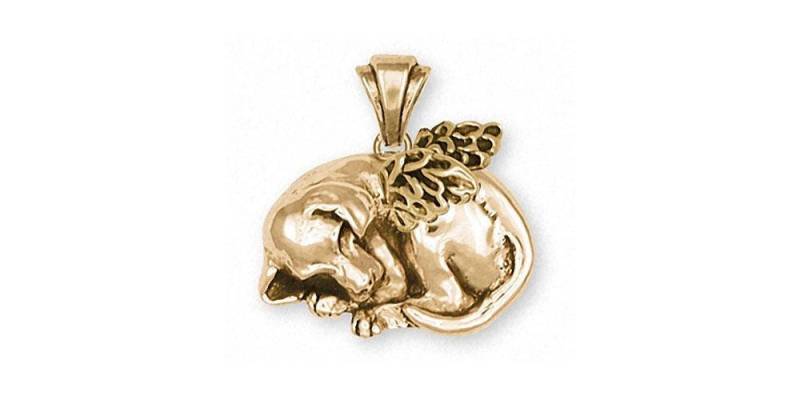 Labrador Retriever Schmuck Anhänger 14K Gold Handmade Hund Chd2-Apg von Efsterling
