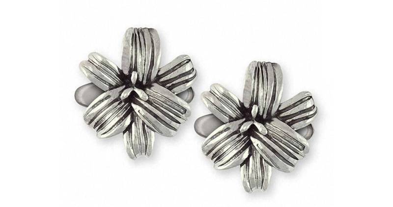 Lilie Manschettenknöpfe Schmuck Sterling Silber Handgemachte Blumen Lil1-Cl von Efsterling