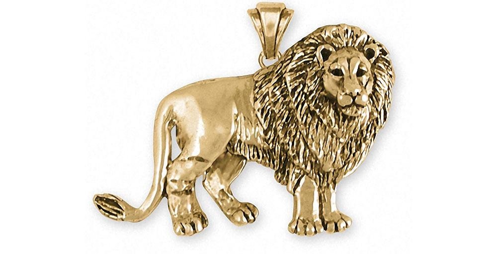 Löwe Schmuck Anhänger 14K Gold Handmade Lion Lion4-Pg von Efsterling