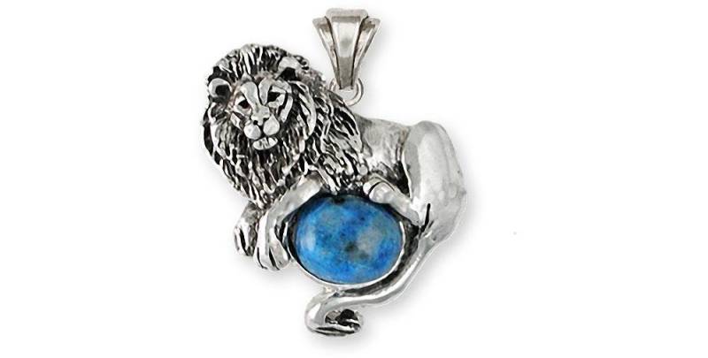Löwe Schmuck Engel Anhänger Sterling Silber Handgemachter Lion2-Lap von Efsterling