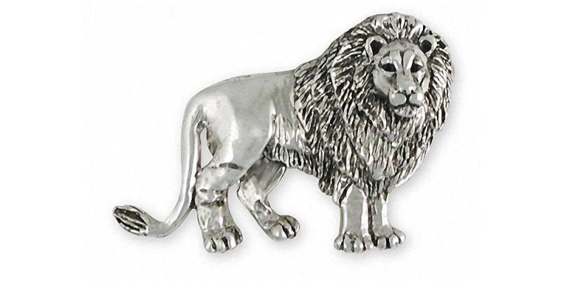 Löwen Schmuck Brosche Sterling Silber Handmade Lion4-Ep von Efsterling