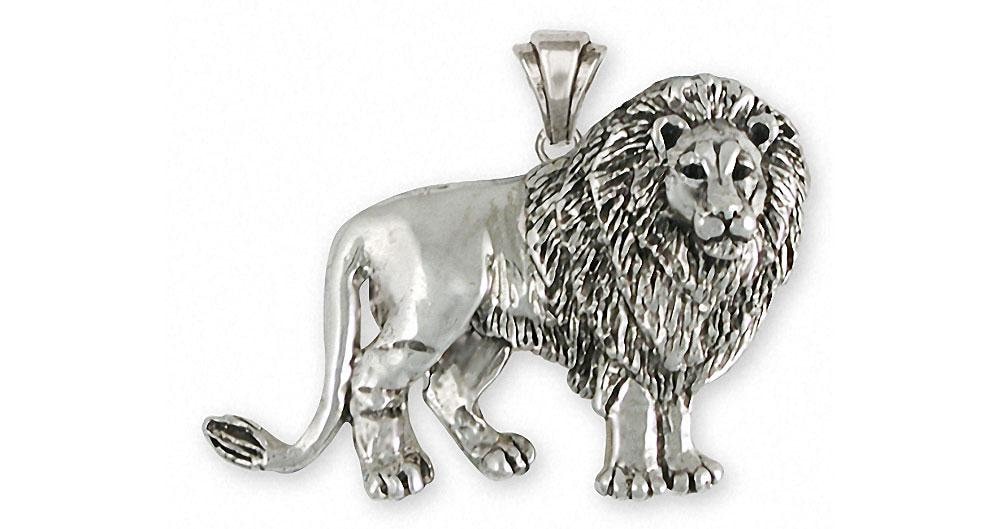 Löwen Schmuck Löwe Anhänger Sterling Silber Handmade Lion4-P von Efsterling