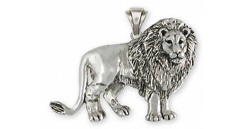 Löwen Schmuck Löwe Anhänger Sterling Silber Handmade Lion4-P von Efsterling