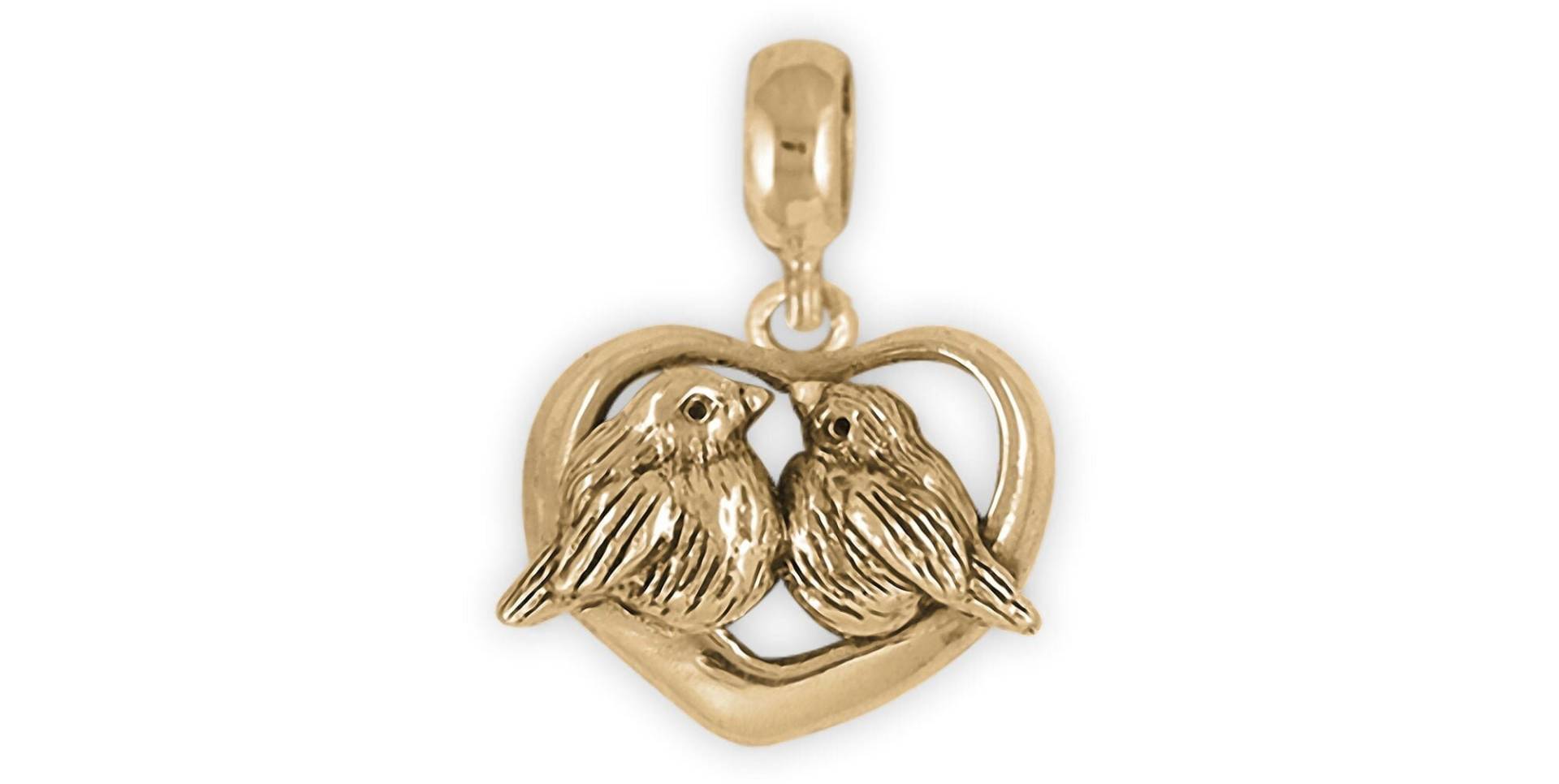 Love Bird Schmuck 14K Gelbgold Handgemachte Liebe Vogel Charm Schieber Dieser Passt Ein Pandora® Schiebearmband Lvb3 Pnsg von Efsterling