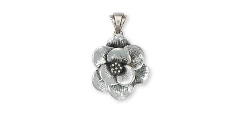Magnolie Schmuck Anhänger Sterling Silber Handgemachte Blume Mg1-P von Efsterling