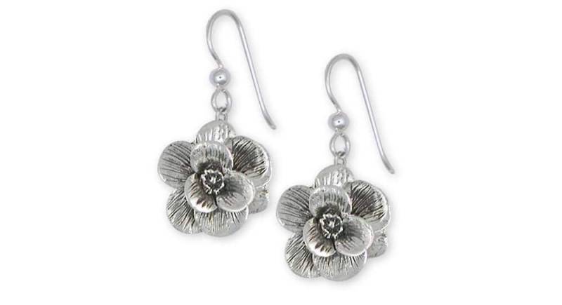 Magnolie Schmuck Ohrringe Sterling Silber Handgemachte Blumen Mg2-E von Efsterling