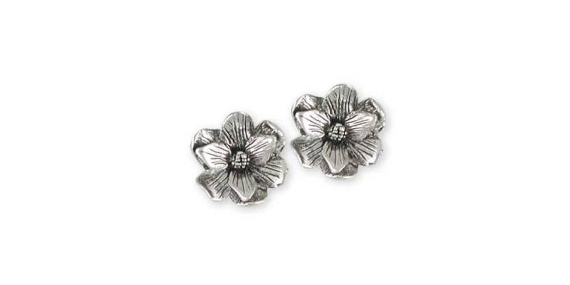 Magnolie Ohrringe Schmuck Sterling Silber Handgemachte Blumen Mg4-E von Efsterling