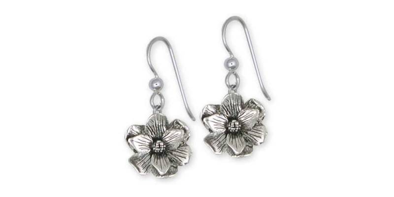 Magnolie Schmuck Ohrringe Sterling Silber Handgemachte Blumen Mg4-Fw von Efsterling