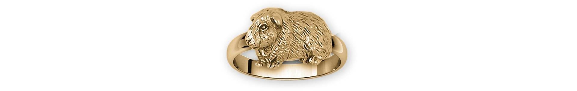 Meerschweinchen Schmuck 14K Gelbgold Handarbeit Ring Gp121x-Rg von Efsterling