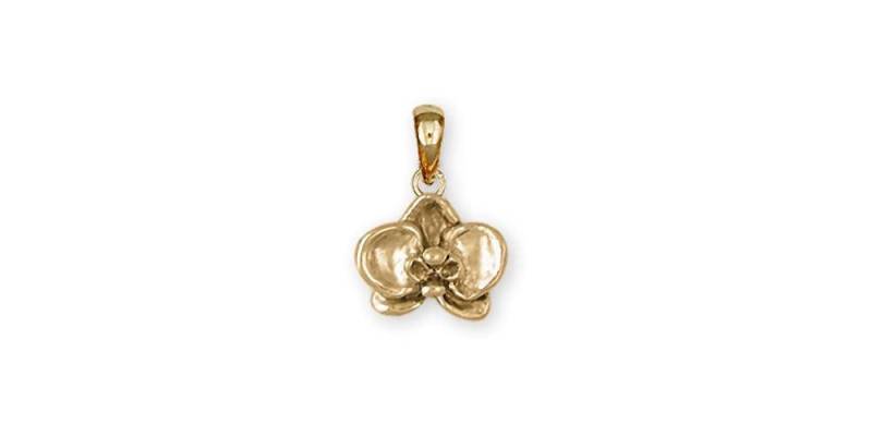 Orchidee Schmuck 14K Gold Anhänger Handgemachte Blume Or3-Pg von Efsterling
