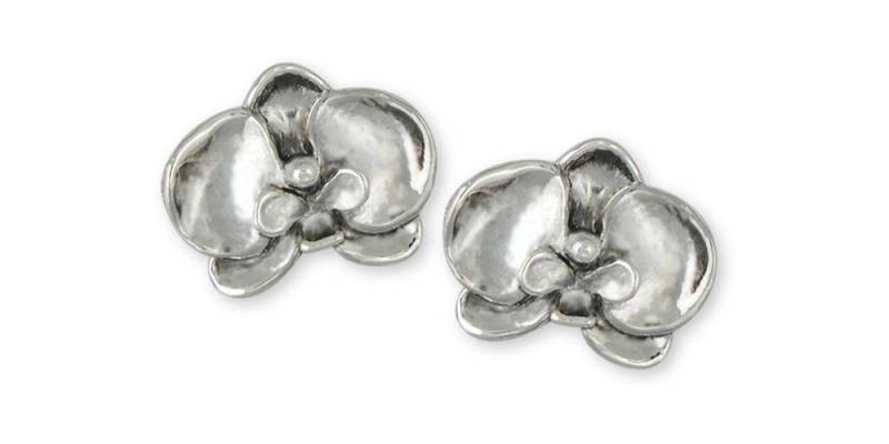 Orchidee Schmuck Sterling Silber Manschettenknöpfe Handgemachte Blume Or1-Cl von Efsterling