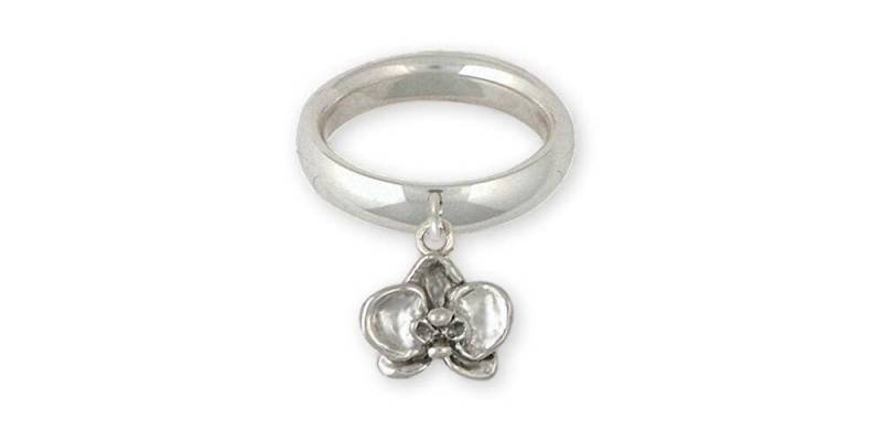 Orchidee Schmuck Sterling Silber Ring Handgemachte Blume Or3-Cr von Efsterling