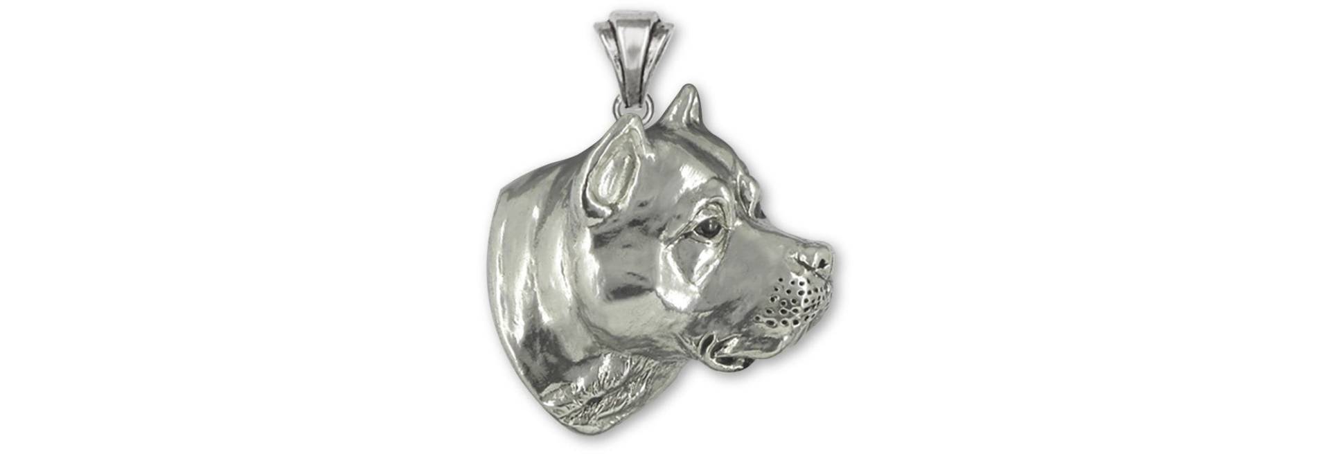 Pit Bull Schmuck Sterling Silber Handarbeit Anhänger Ptb5-P von Efsterling