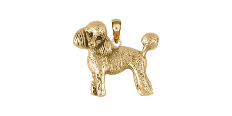 Pudel Schmuck 14K Gelbgold Anhänger Pd55-Pg von Efsterling