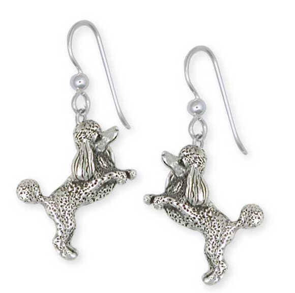 Pudel Schmuck Massiv Sterling Silber Ohrringe Pd58-E von Efsterling