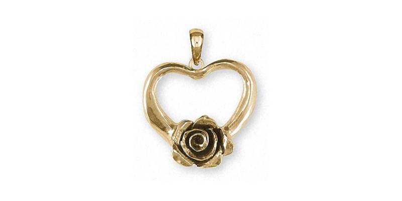 Rosen-Anhänger-Schmucksachen 14K Gold Handgemachter Blumen-Anhänger Rs9-Pg von Efsterling