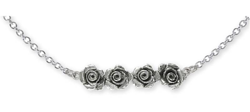 Rose Halskette Schmuck Sterling Silber Handgemachte Blumen Rs8-Nk von Efsterling