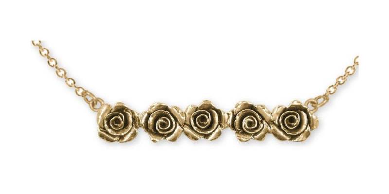 Rose Schmuck Halskette 14K Gold Vermeil Handgemachte Blume Rs11-2Nkvm von Efsterling