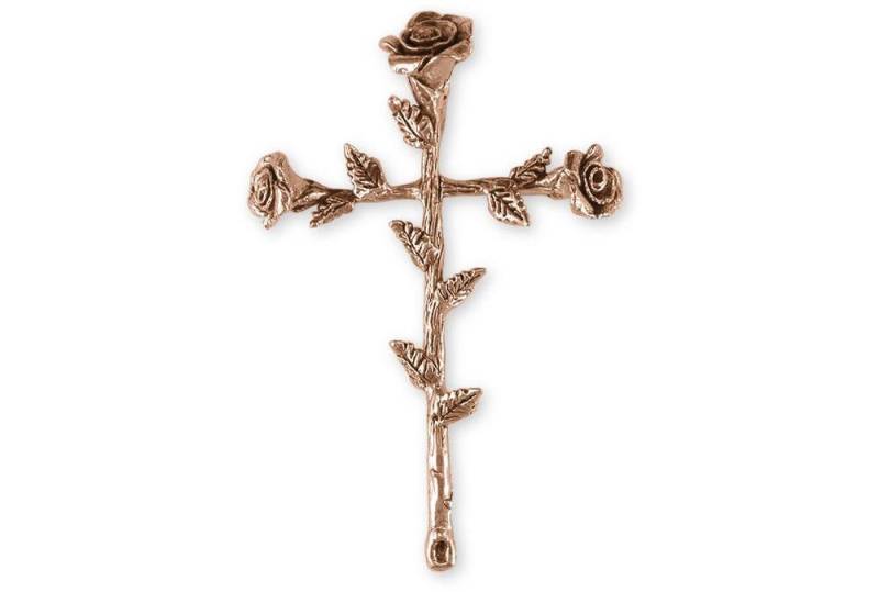 Rose Schmuck Kreuz Anhänger 14K Gold Vermeil Handgemachte Blumen Rs10-Prvm von Efsterling