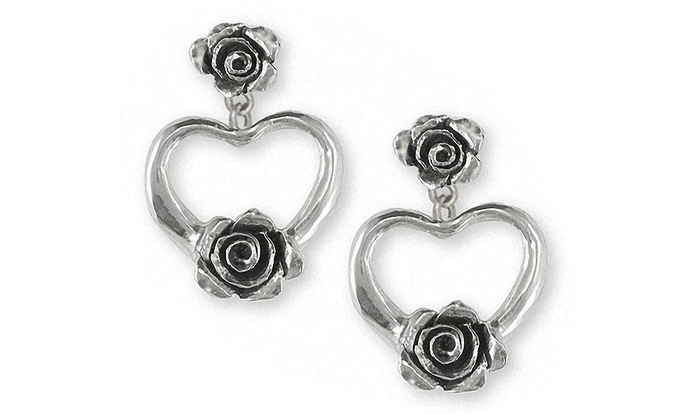Rose Schmuck Ohrringe Sterling Silber Handmade Blume Rose Schmuck Ohrringe Sterling Silber Handmade Blume von Efsterling