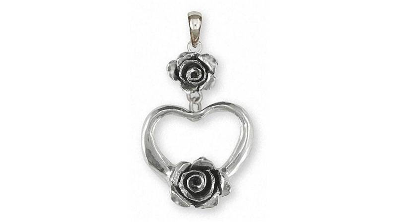 Rosen-Anhänger-Schmucksachen Sterlingsilber-Handgemachte Blumen-Anhänger Rs9-2P von Efsterling
