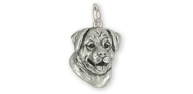 Rottweiler Schmuck Sterling Silber Handgemacht Anhänger Rot4-C von Efsterling