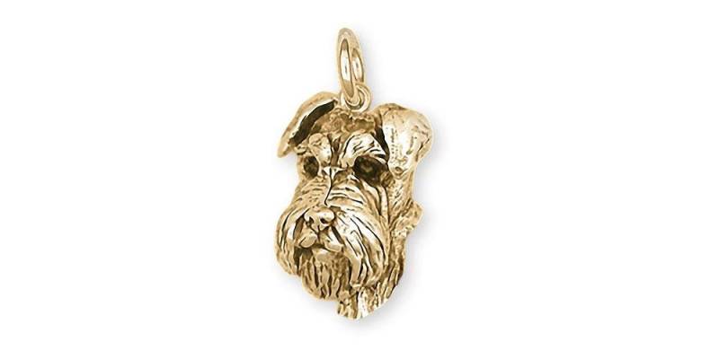 Schnauzer Schmuck Charm 14K Gold Handmade Ch22-C.g von Efsterling