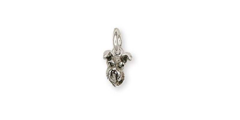 Schnauzer Schmuck Charm Sterling Silber Handmade Sn4-C von Efsterling