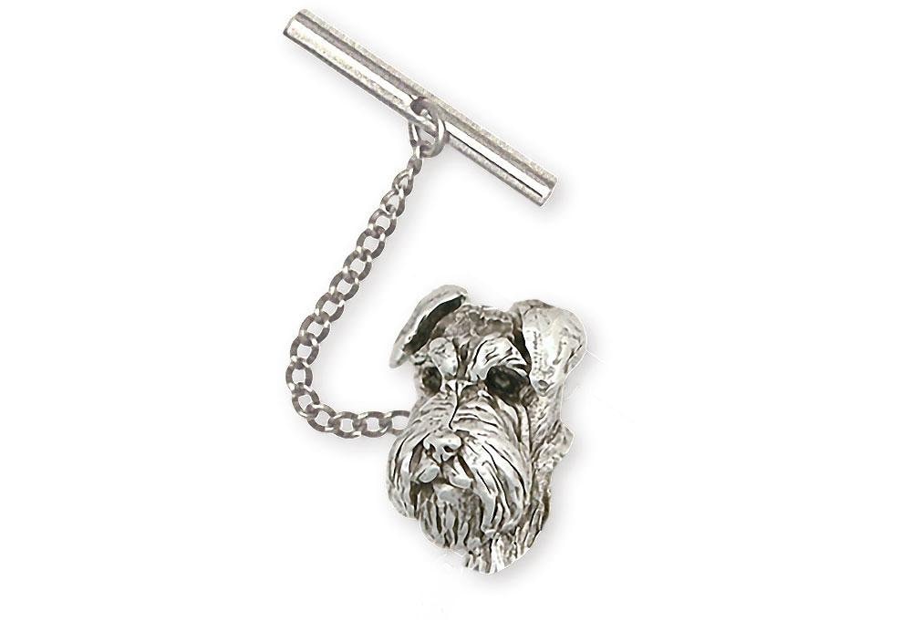Schnauzer Schmuck Krawattennadel Sterling Silber Handmade Ch22-Tt von Efsterling