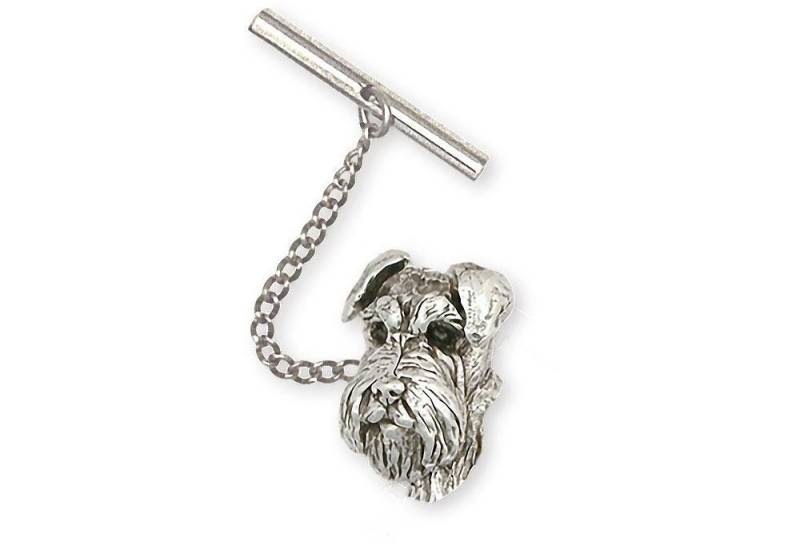 Schnauzer Schmuck Krawattennadel Sterling Silber Handmade Ch22-Tt von Efsterling