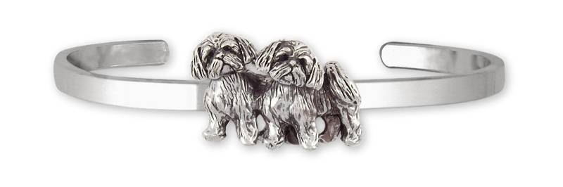 Shih Tzu Schmuck Sterling Silber Doppel Armband Sz24-Hb von Efsterling