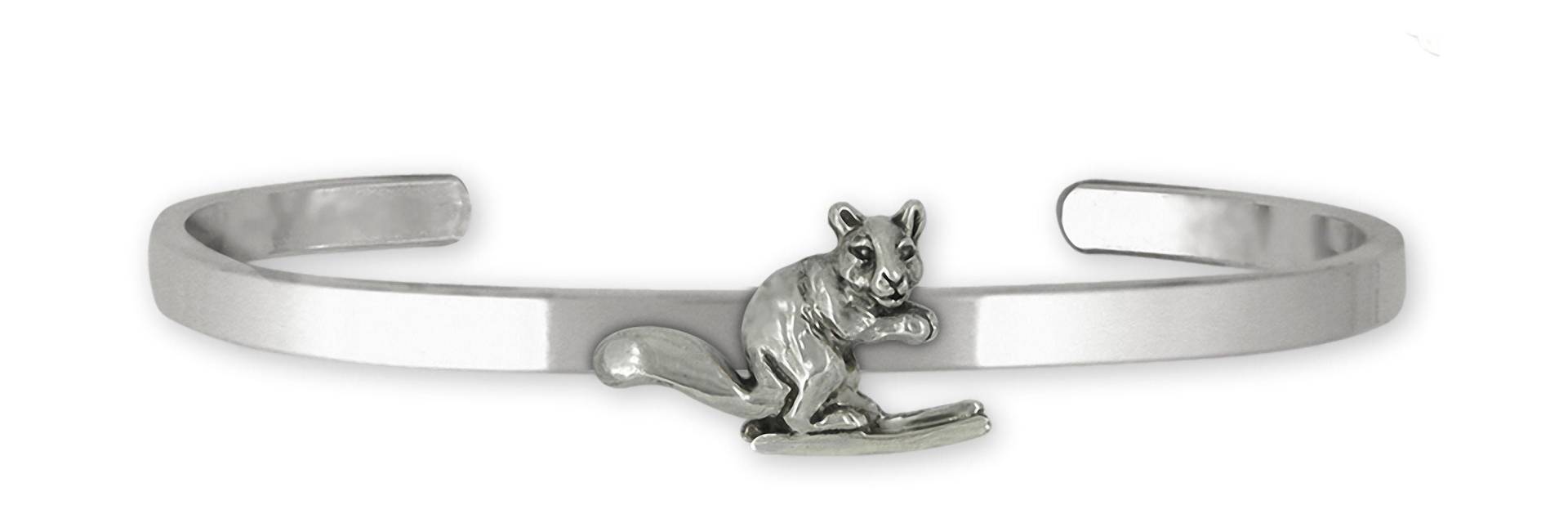 Ski Eichhörnchen Schmuck Sterling Silber Handgemacht Squirrell Auf Skis Armband Sq8-Cb von Efsterling