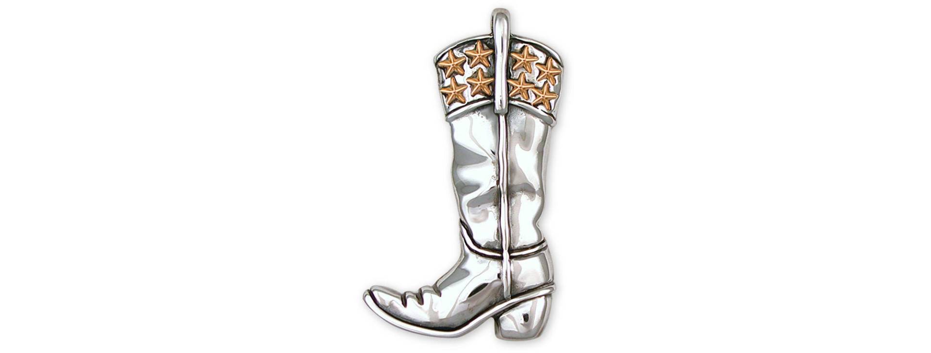 Stiefel Schmuck Sterling Silber Handgemacht Western Anhänger W11-P von Efsterling