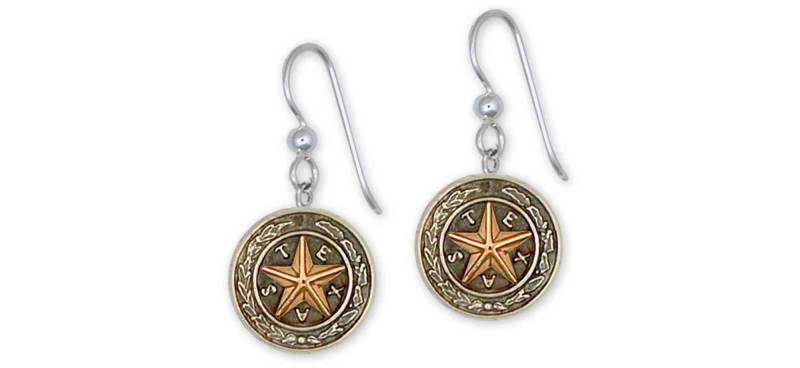 Texas Ohrringe Schmuck Siegel Sterlingsilber Handmade Tx14-Fw von Efsterling