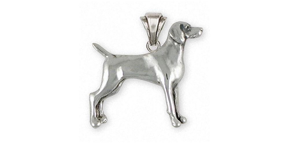 Weimaraner Schmuck Anhänger Sterling Silber Handgemachter Hund Wm3-P von Efsterling
